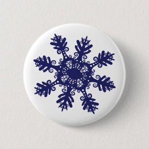Badge Rond 5 Cm Flocon de neige II