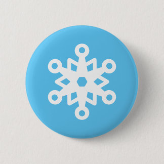 Badge Rond 5 Cm Flocon de neige mignon