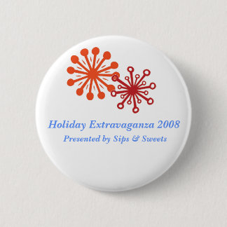 Badge Rond 5 Cm flocon, flake1, fantaisie 2008, Prese de vacances…