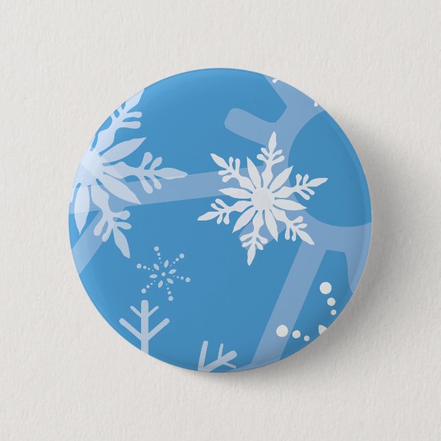 Badge Rond 5 Cm Flocons de neige (Devant)