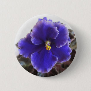 Badge Rond 5 Cm Floraison de violette africaine