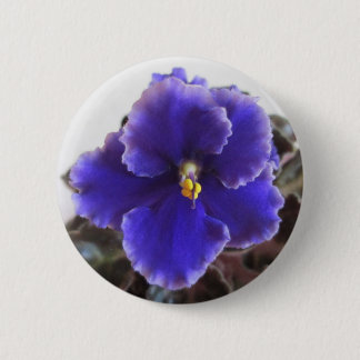 Badge Rond 5 Cm Floraison de violette africaine
