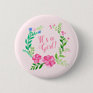 Badge Rond 5 Cm Floral