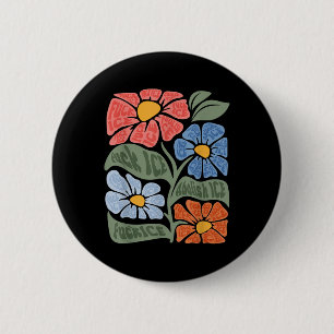 Badge Rond 5 Cm Floral Chinga La Migra Anti Ice Abolish Vintage Ic