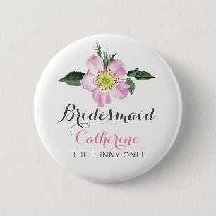 Badge Rond 5 Cm Floral Mariées personnaliséesBouton de la femme de