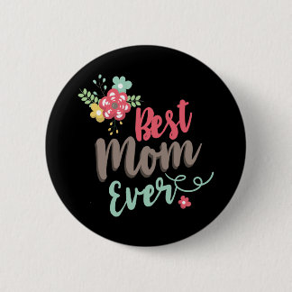 Badge Rond 5 Cm Floral Meilleure maman jamais