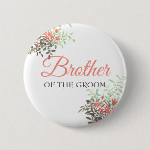 Badge Rond 5 Cm Floral peint