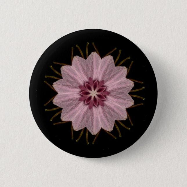 Badge Rond 5 Cm Floral rose Abstrait (Devant)
