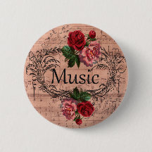 Floral vintage pour l'amour de la musique
