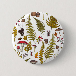 Badge Rond 5 Cm Flore et faune boisées 2