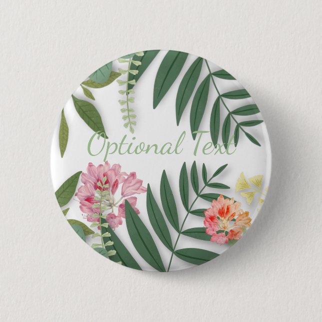 Badge Rond 5 Cm Flore tropicale (Devant)