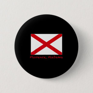 Badge Rond 5 Cm Florence Alabama Usa Drapeau de l'État Souvenir