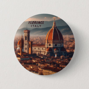 Badge Rond 5 Cm Florence Cathédrale Santa Maria del Fiore Italie V