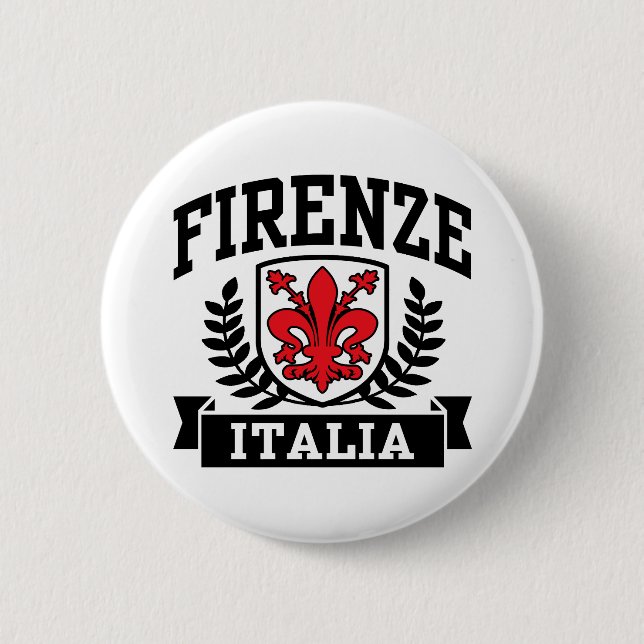 Badge Rond 5 Cm Florence Italia (Devant)