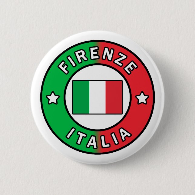 Badge Rond 5 Cm Florence Italia (Devant)