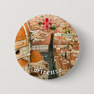 Badge Rond 5 Cm Florence, Italie (Duomo)