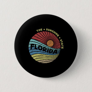 Badge Rond 5 Cm Floride Fl Summer Miami Vibes Beach Sunshine State
