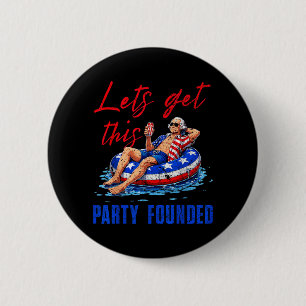 Badge Rond 5 Cm Flotteur de Piscine Faisons Fonder Cette Fête État