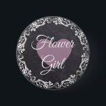 Badge Rond 5 Cm Flower Girl Chalkboard Style Bachelorette Party<br><div class="desc">Flower Girl Chalkboard Style Bachelorette Party bouton</div>