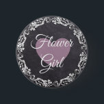 Badge Rond 5 Cm Flower Girl Chalkboard Style Bachelorette Party<br><div class="desc">Flower Girl Chalkboard Style Bachelorette Party bouton</div>