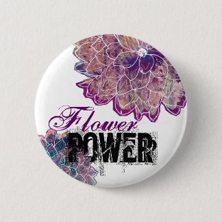 Badge Rond 5 Cm Flower power