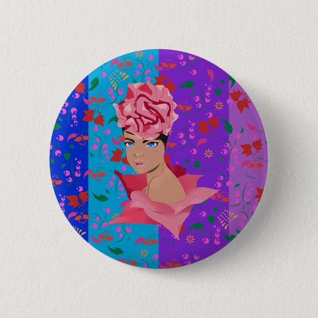 Badge Rond 5 Cm Flower Renewal (Devant)