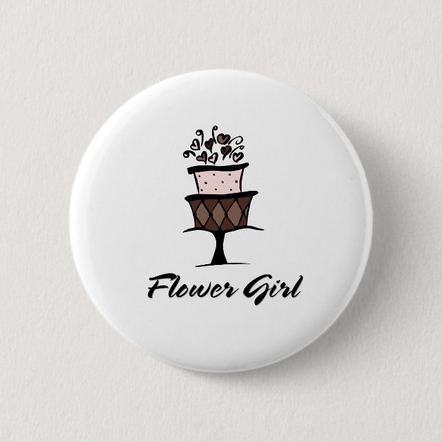 Badge Rond 5 Cm flowergirlcake (Devant)