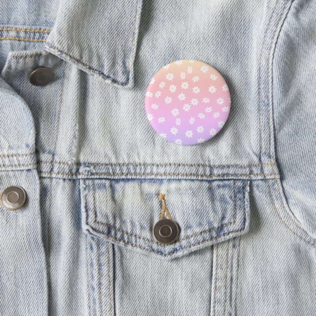 Badge Rond 5 Cm Flowers (En situation)