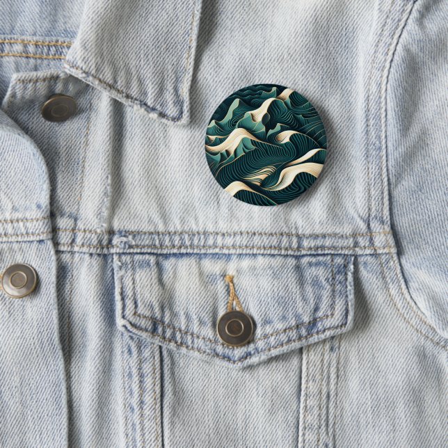 Badge Rond 5 Cm Flowing harmony (En situation)