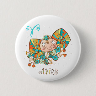 Badge Rond 5 Cm Fluffy Aries