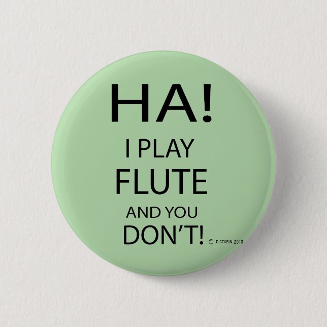 Badge Rond 5 Cm Flûte Ha (Devant)