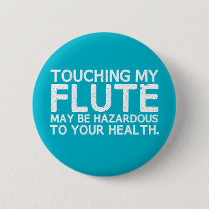 Badge Rond 5 Cm Flute Hazard
