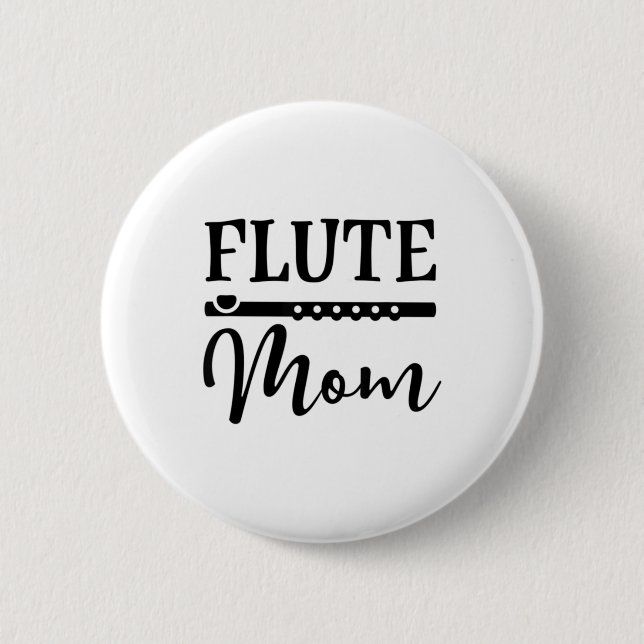 Badge Rond 5 Cm Flute Mom Marching Band Parent Music T-shirt (Devant)