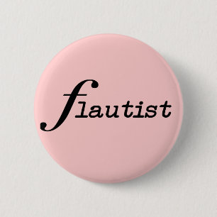 Badge Rond 5 Cm Flutiste