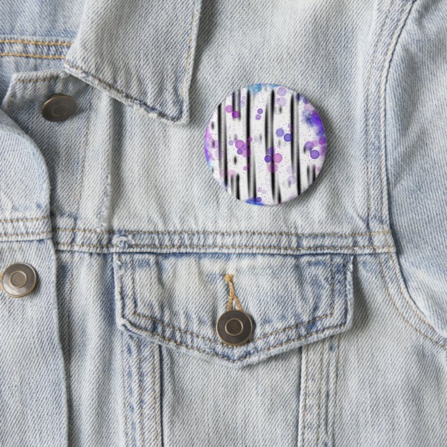 Badge Rond 5 Cm Flux de bulle cosmique (En situation)