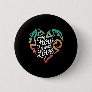 Badge Rond 5 Cm Flux de mouvement conscient avec l'énergie du cœur