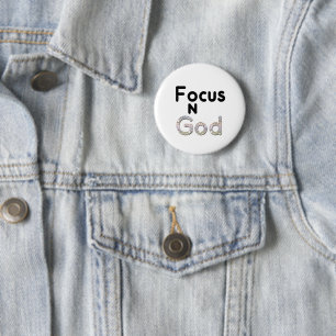 Badge Rond 5 Cm Focus sur Dieu