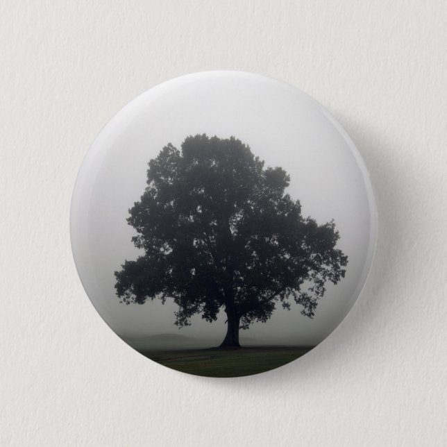 Badge Rond 5 Cm Foggy Tree (Devant)