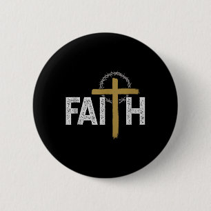 Badge Rond 5 Cm Foi Bible Religieuse Jésus Catholique Chrétien Tan