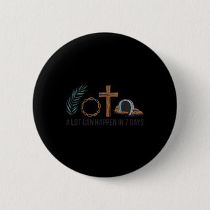Badge Rond 5 Cm Foi Chrétienne Joyeux Jour de Pâques Il Peut Arriv