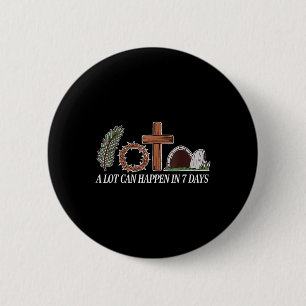 Badge Rond 5 Cm Foi Chrétienne Joyeux Jour de Pâques Il Peut Arriv