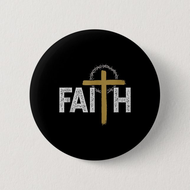 Badge Rond 5 Cm Foi Religieuse Bible Jésus Catholique Chrétien Tan (Devant)