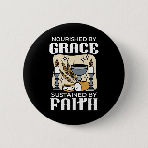 Badge Rond 5 Cm Foi spirituelle et grâce – Chrétien édifiant
