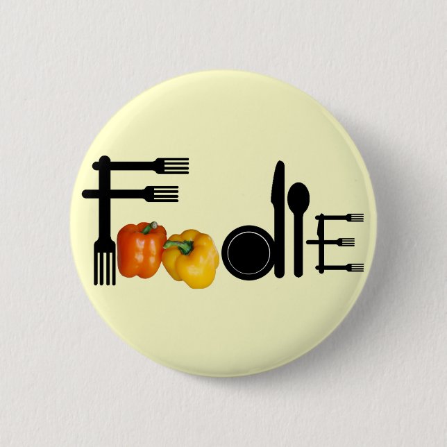 Badge Rond 5 Cm Foie Pour Arrière - plan Léger (Devant)