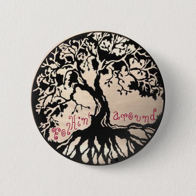 Badge Rond 5 Cm Folkin autour (Devant)
