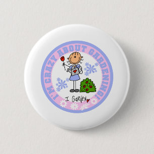Badge Rond 5 Cm Folle de jardinage