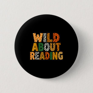 Badge Rond 5 Cm Folle de lecture amoureux de livre d'animaux drôle