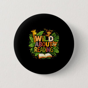 Badge Rond 5 Cm Folle de lecture amoureux de livre pour enfants su