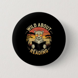 Badge Rond 5 Cm Folle de lecture de livres lectrice amatrice bibli