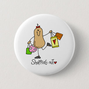 Badge Rond 5 Cm Folle de shopping